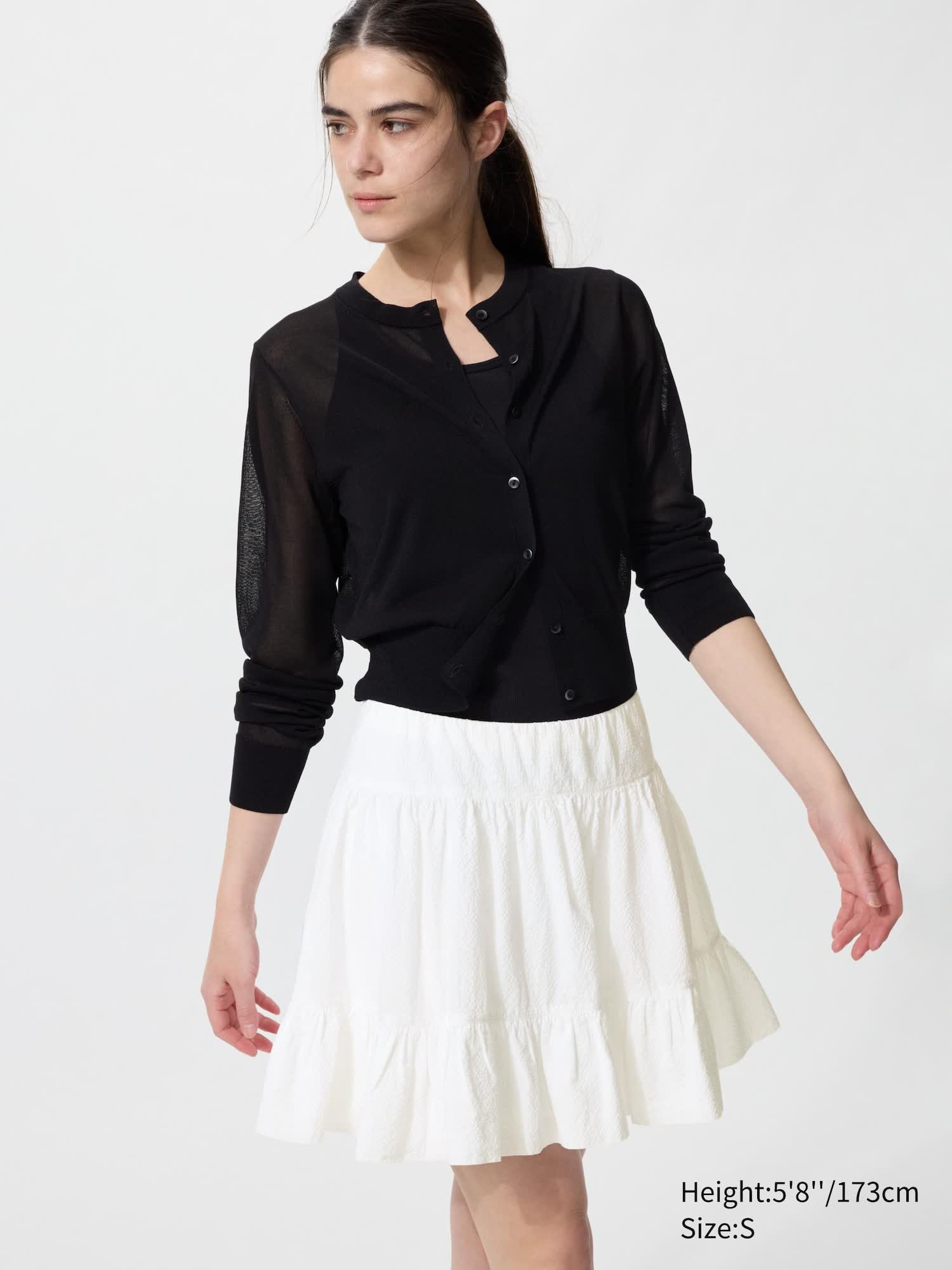 Seersucker Volume Mini Skirt