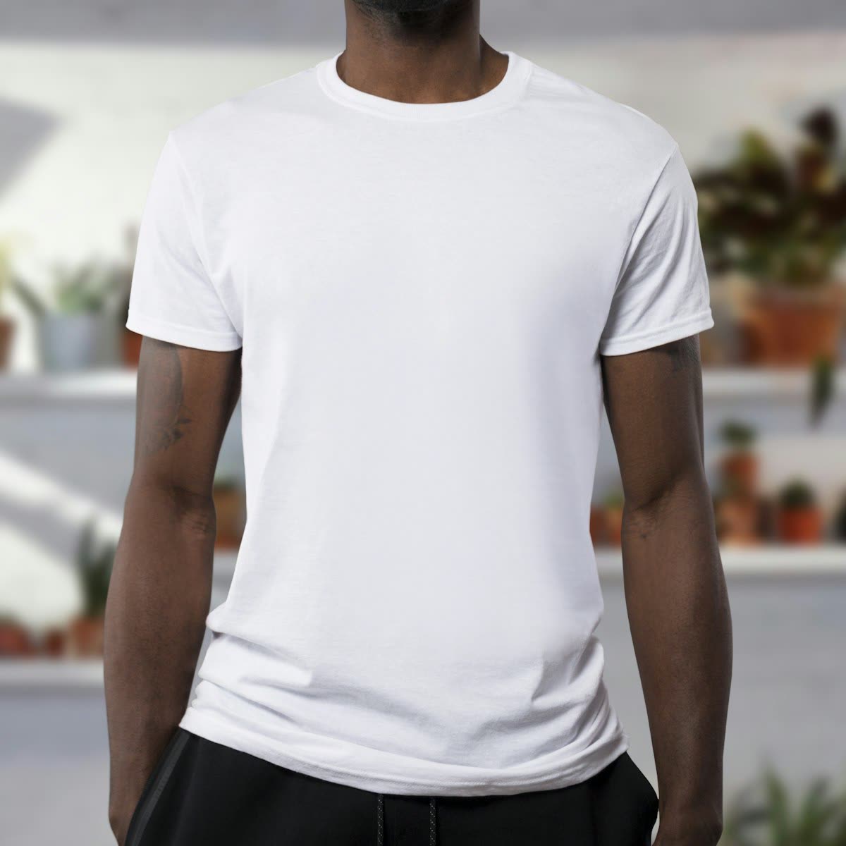 White fitted top